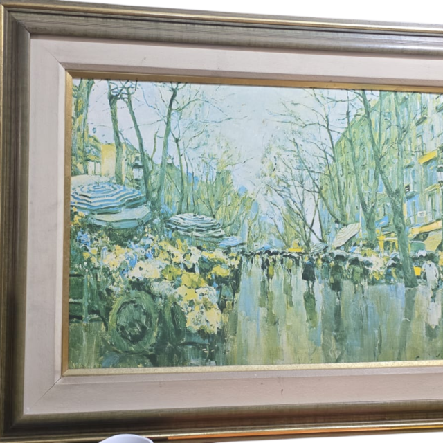 Quadro com reprodução impressa de obra famosa