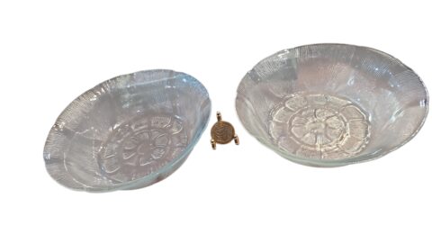 Bowls de vidro ornamentado com bela arte de flores