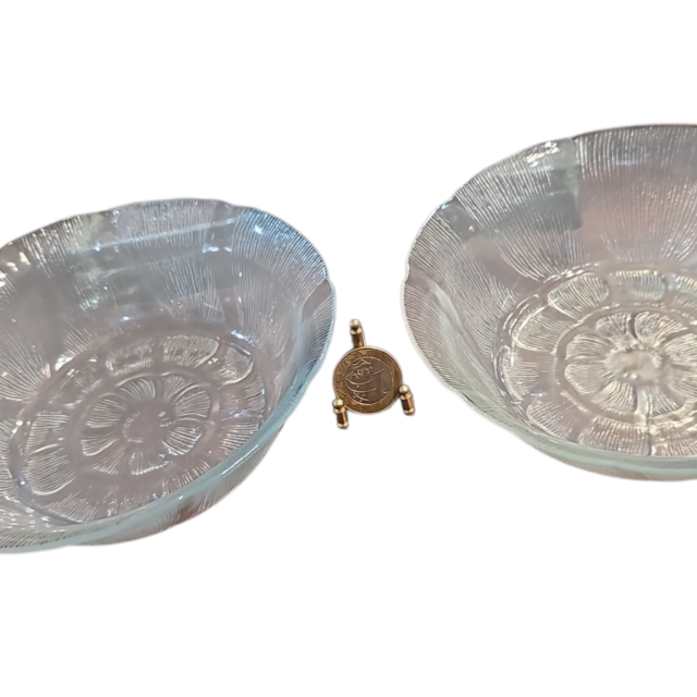 Bowls de vidro ornamentado com bela arte de flores