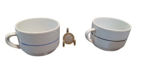 Par de xícaras Pozzani de porcelana