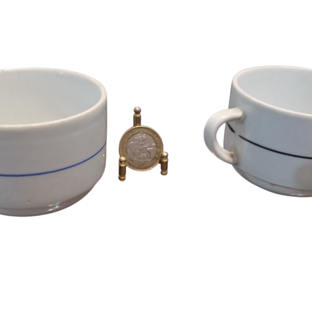 Par de xícaras Pozzani de porcelana