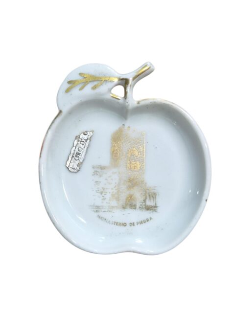 Antigo Souvenir em porcelana com filetes de ouro