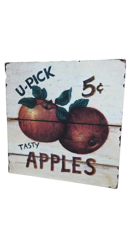 Placa decorativa com arte vintage