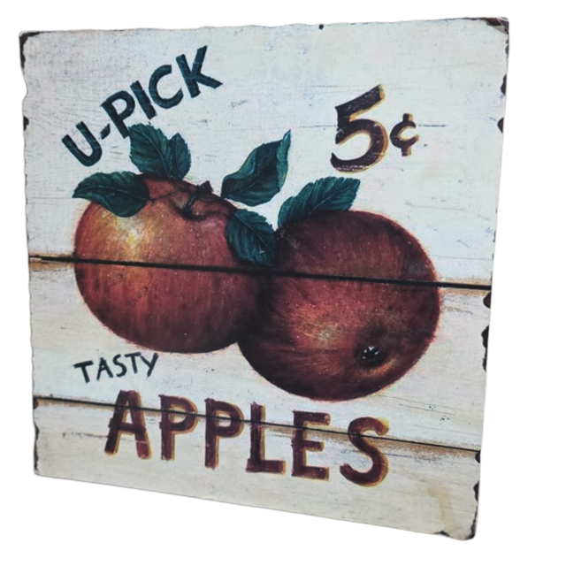 Placa decorativa com arte vintage