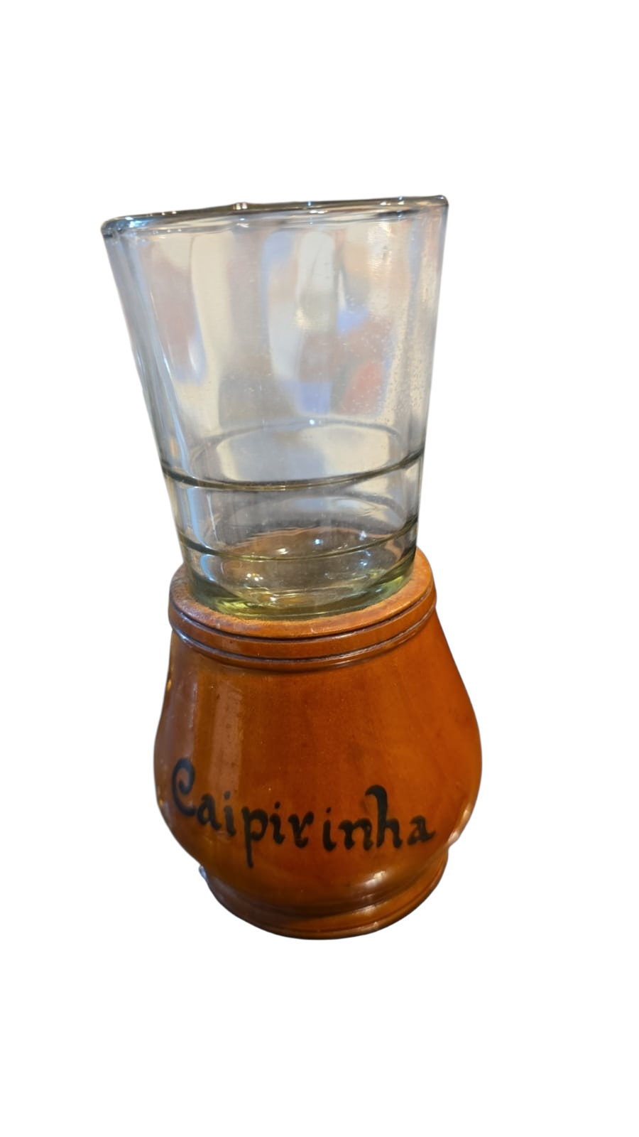 Antigo copo de caipirinha artesanal