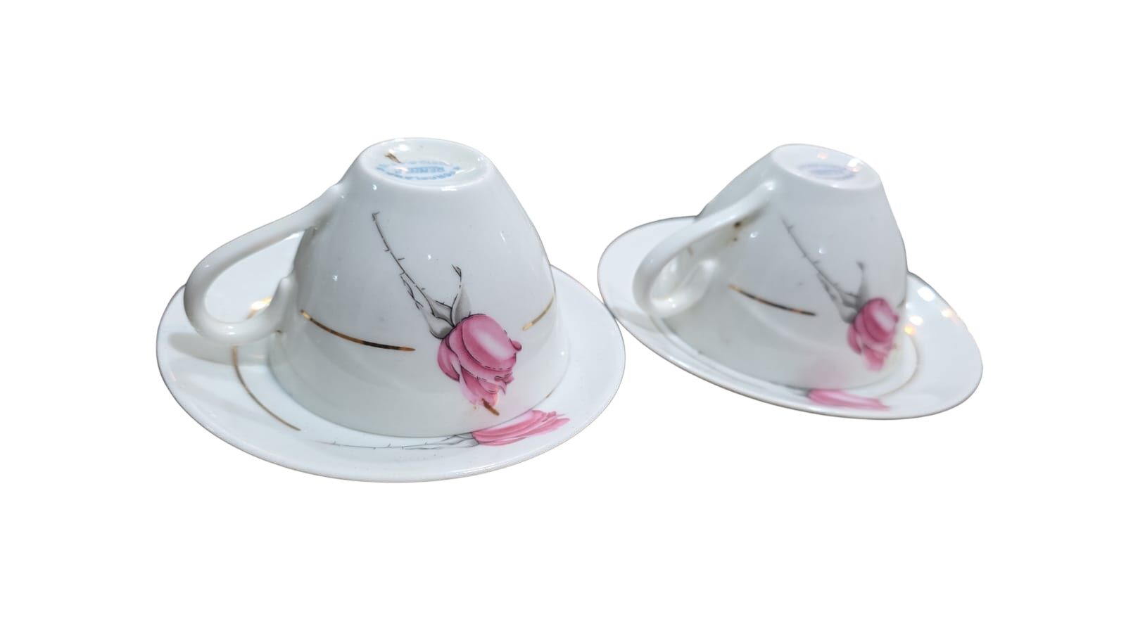 Par de xícaras porcelana Renner
