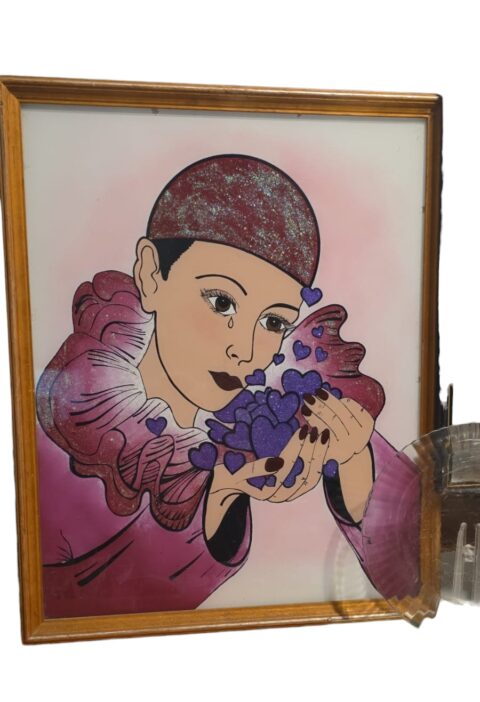 Grande e belo quadro pintado a mão