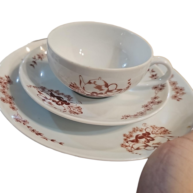 Conjunto de chá em porcelana Germer, bela arte
