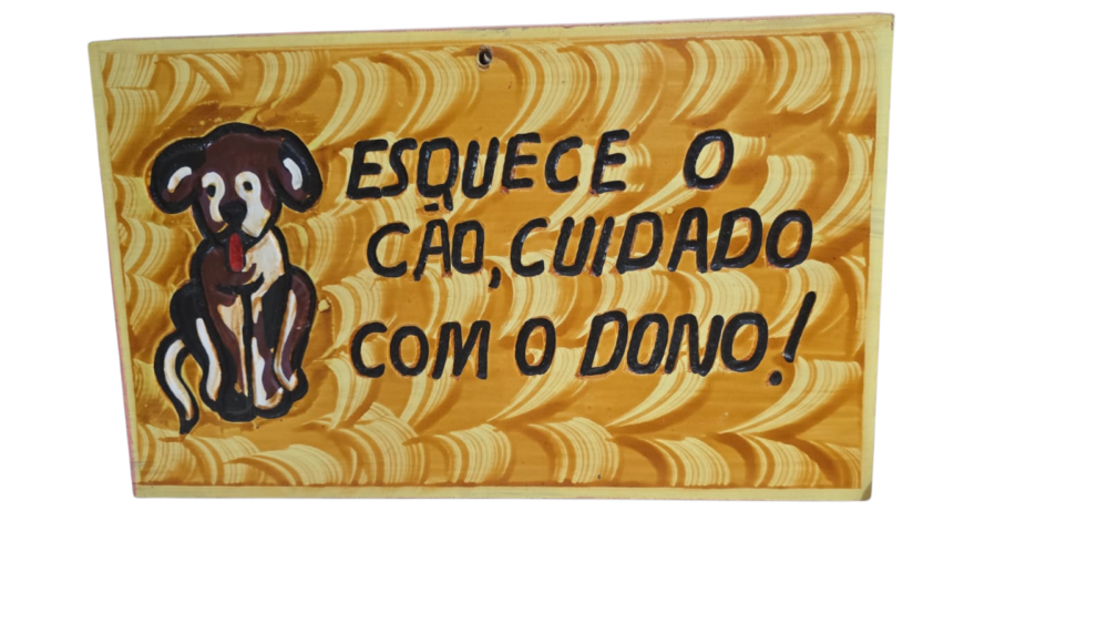 Placa decorativa pintada a mão