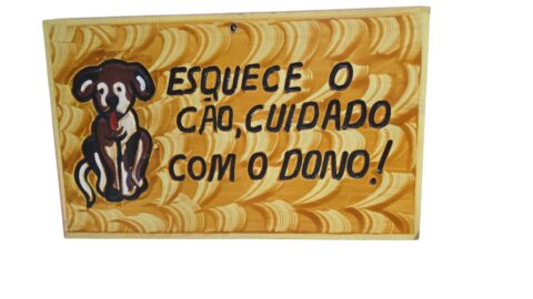 Placa decorativa pintada a mão
