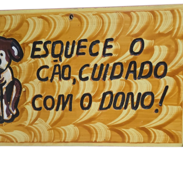 Placa decorativa pintada a mão