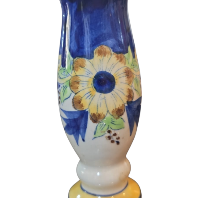 Vaso de louça pintado a mão