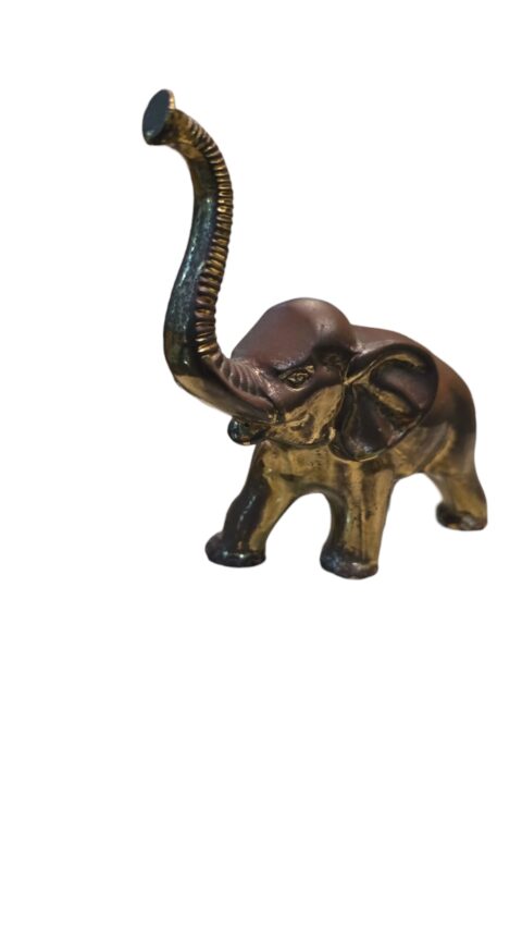 Antiga escultura de elefante de bronze
