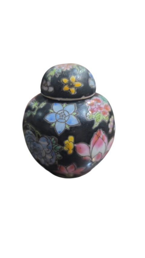 Vaso com tampa, porcelana chinesa