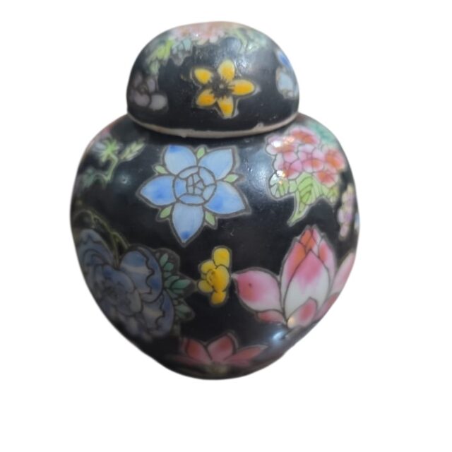 Vaso com tampa, porcelana chinesa