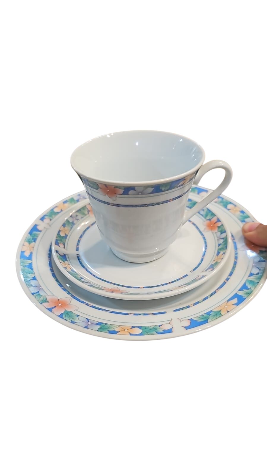 Conjunto de chá com prato de sobremesa, porcelana chinesa