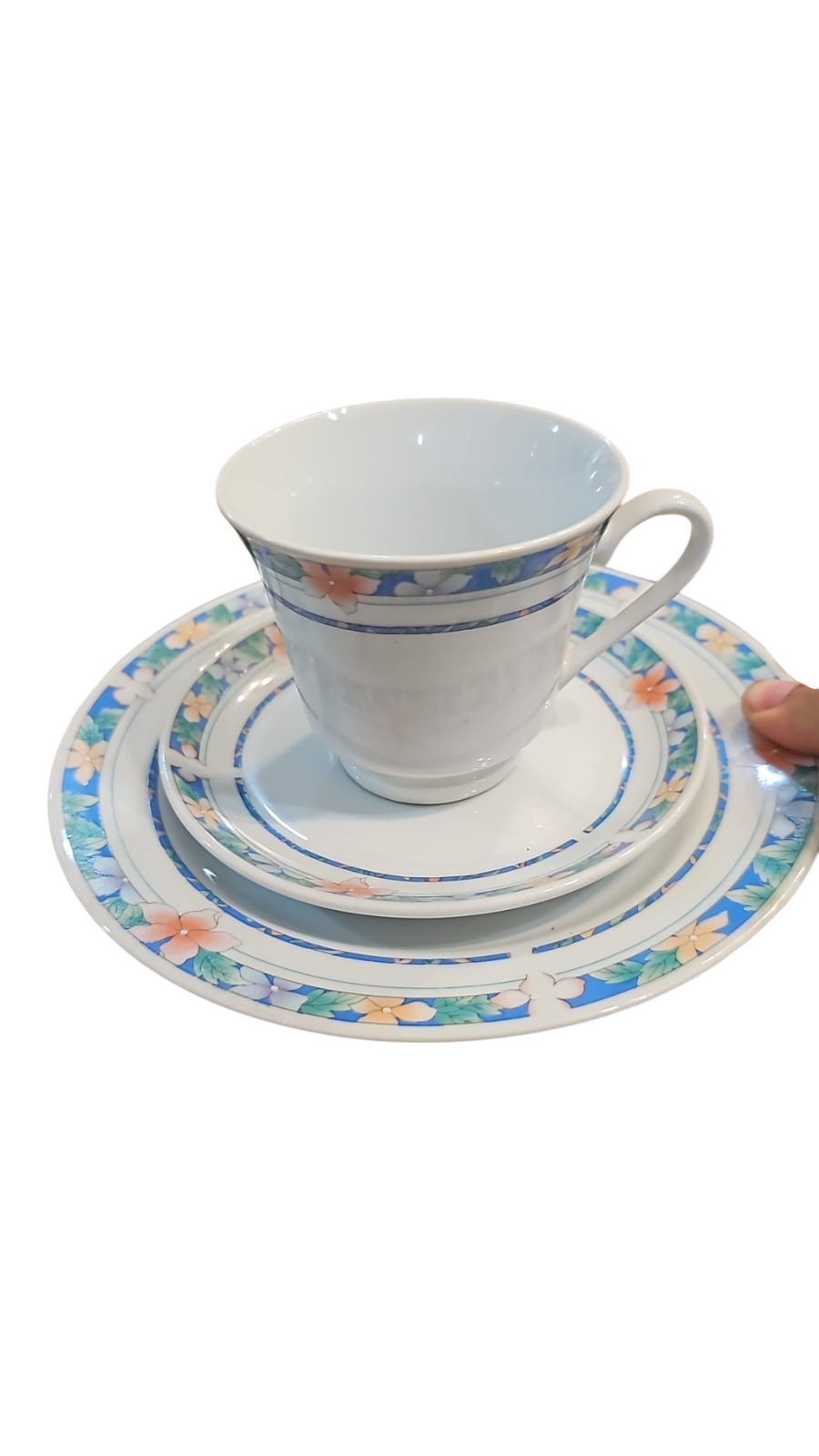 Conjunto de chá com prato de sobremesa, porcelana chinesa