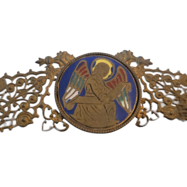 Antigo e belo aplique em dourado metal