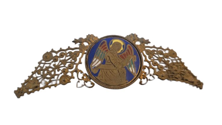 Antigo e belo aplique em dourado metal