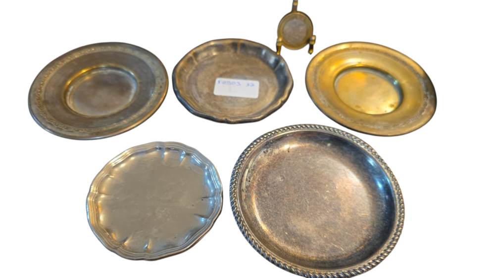 Lote de antigos porta copos diversos, espessurados
