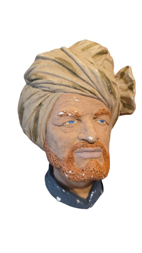 Rosto decorativo de gesso