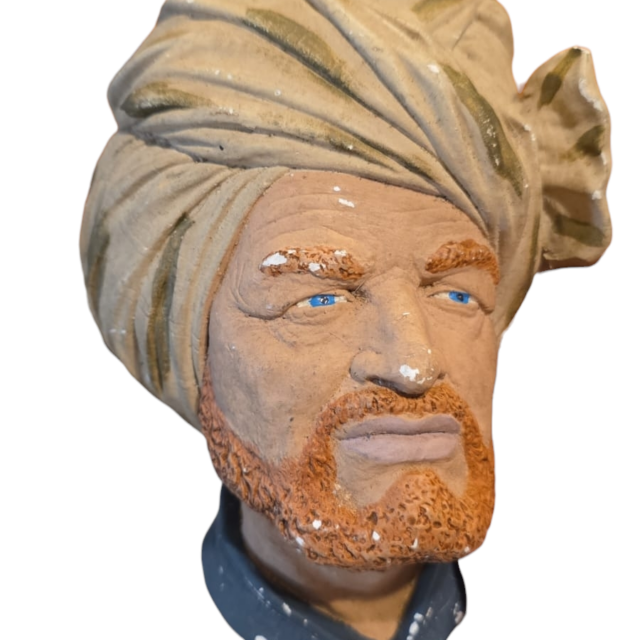 Rosto decorativo de gesso