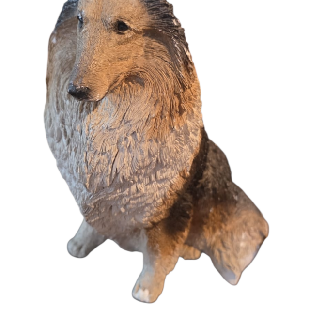 Grande e pesada escultura cachorro de resina