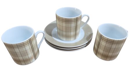 Trio de xícaras de café porcelana chinesa
