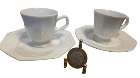 Par de xícaras de porcelana, Schmidt