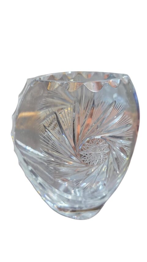 Elegante floreira em Double Cristal europeu