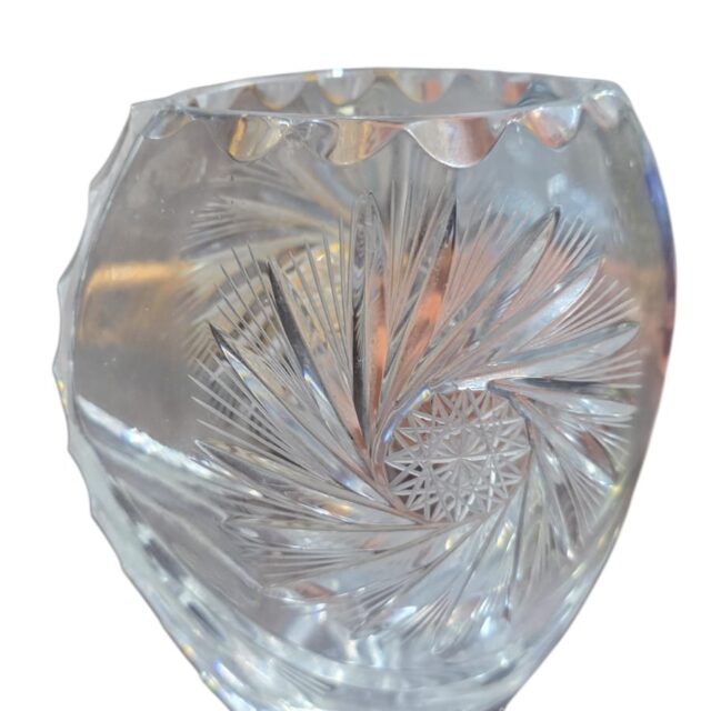 Elegante floreira em Double Cristal europeu