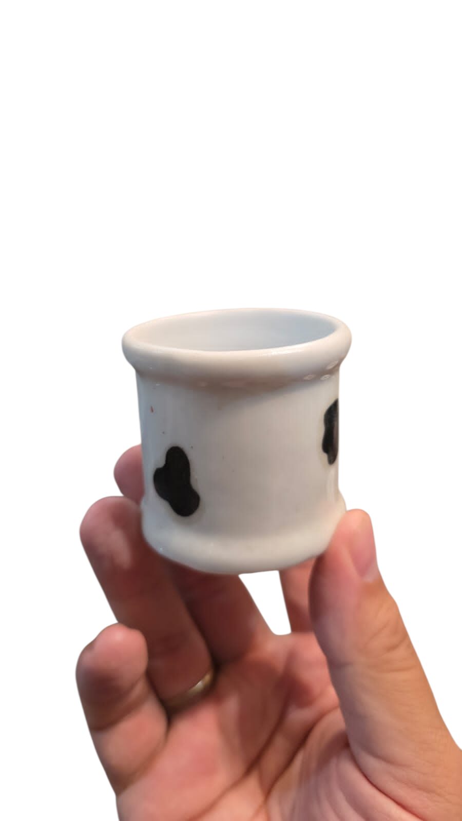 Vasinho em porcelana com tema de vaquinha