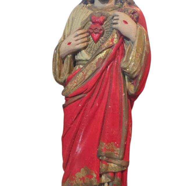 Coração de Jesus, em gesso