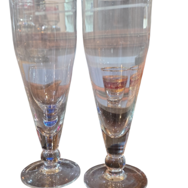 Par de tulipas de cristal