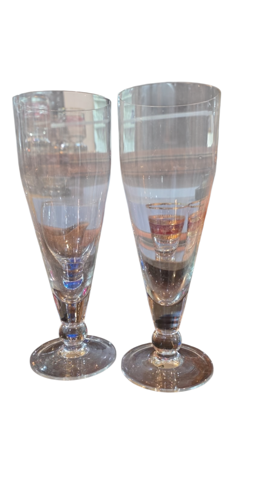 Par de tulipas de cristal