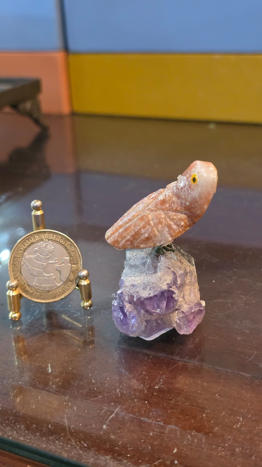 Escultura de papagaio em pedra - Imagem 2
