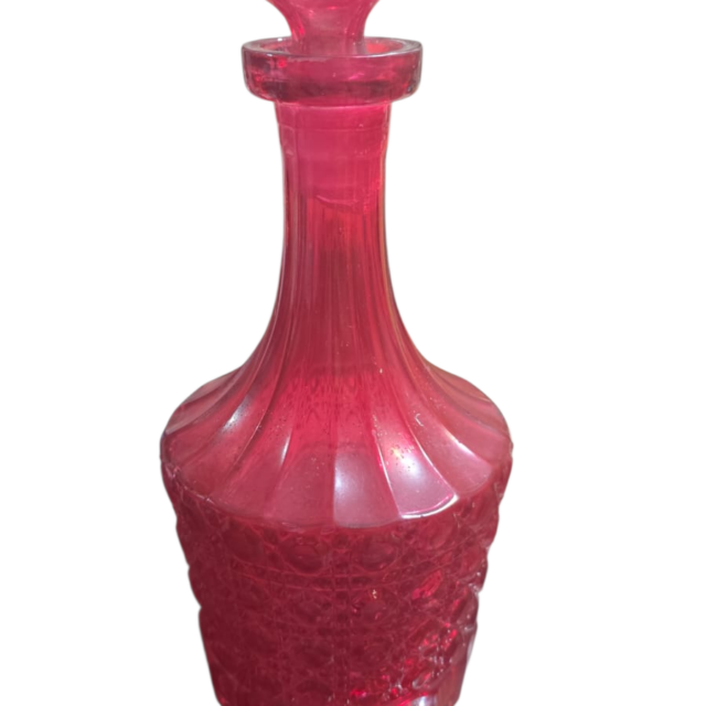 Licoreira em vidro vermelho
