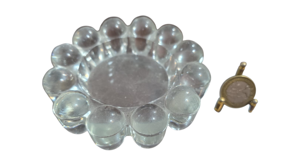 entro de mesa em grosso cristal, impecável