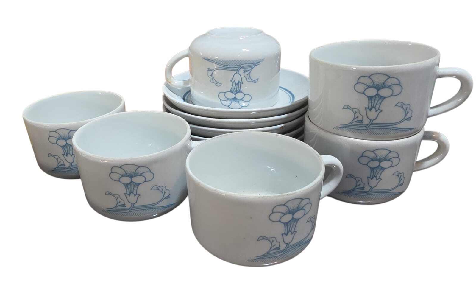 Antigas xícaras de porcelana Pozzani. (valor unitário)