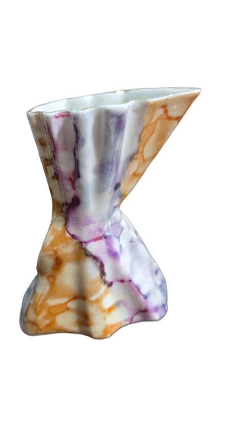 Antiga floreira porcelana Pedreira, canelada, bela arte