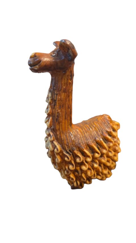 Escultura de lhama de resina