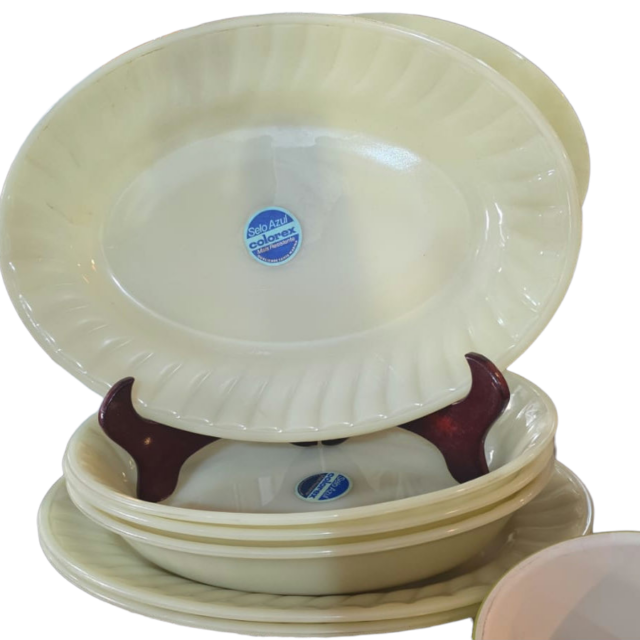 Conjunto de travessas opalina Colorex