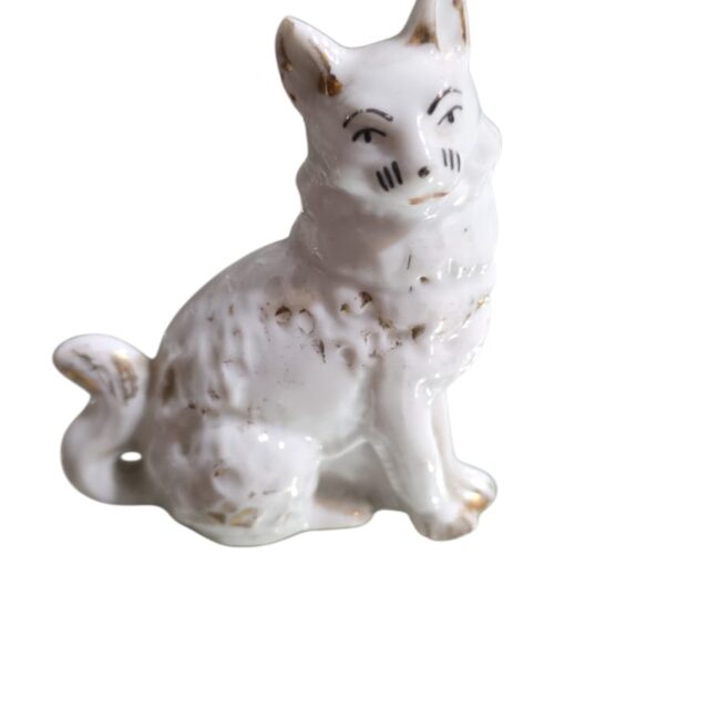 Antigo gato de porcelana