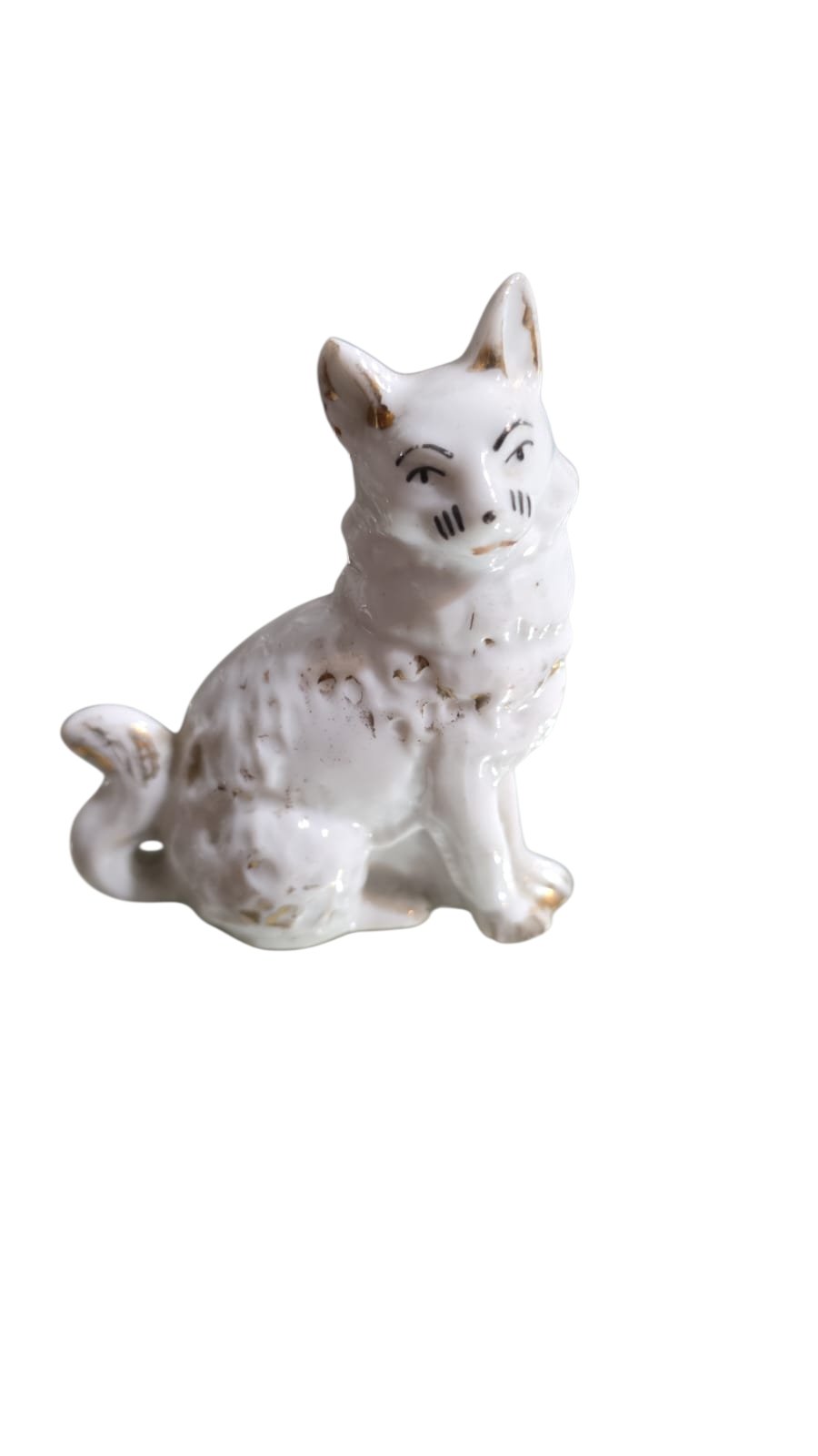 Antigo gato de porcelana