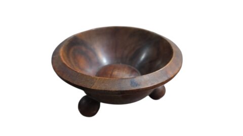 Bowl em madeira de lei com belos veios, década de 60