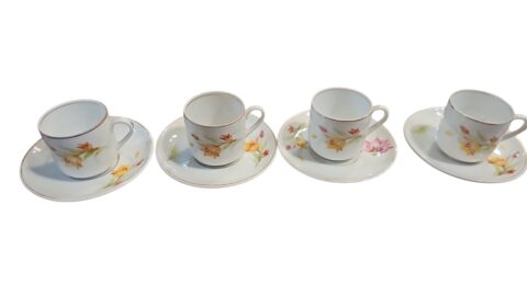 Raras xícaras porcelana casca de ovo da manufatura Real