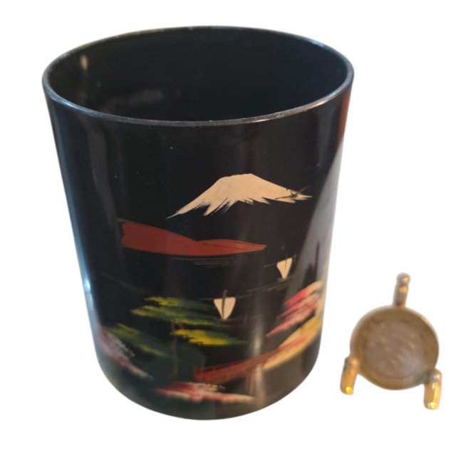 Copo/Vaso com arte feita a mão, em metal