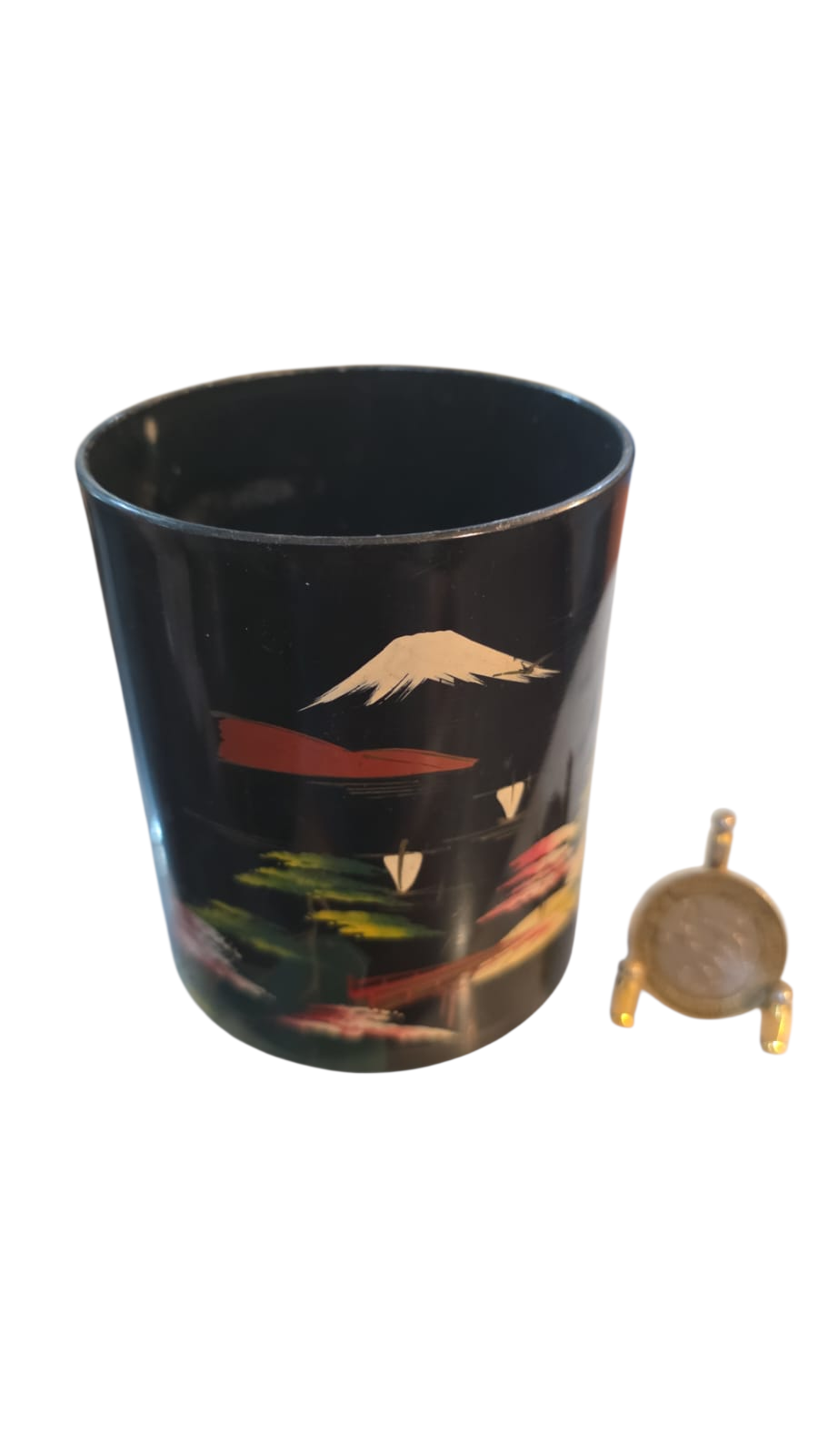 Copo/Vaso com arte feita a mão, em metal
