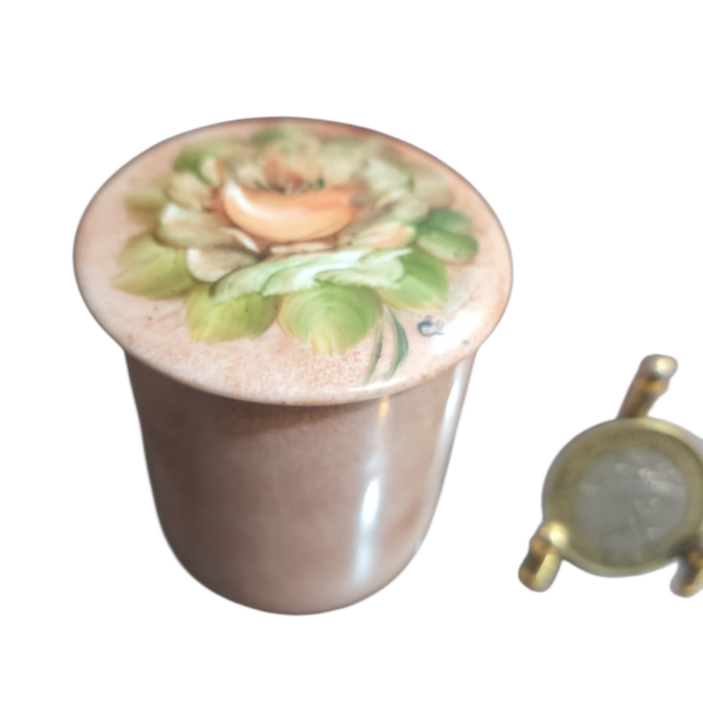 Potiche de porcelana pintado a mão