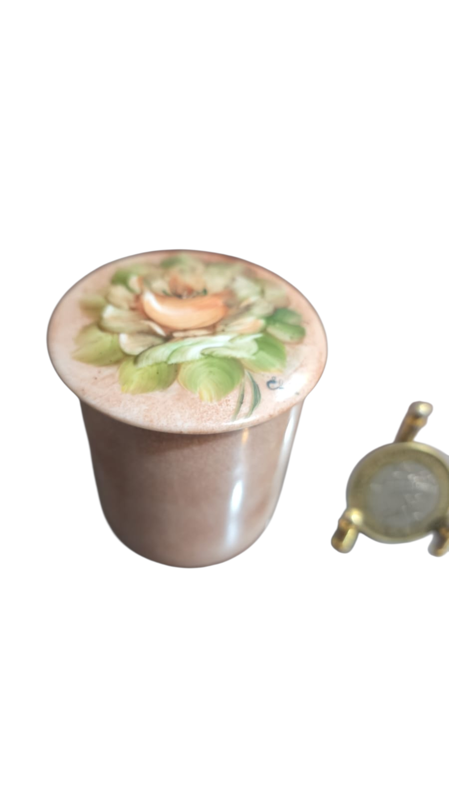 Potiche de porcelana pintado a mão